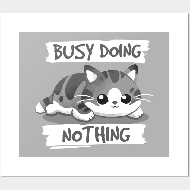 Cat busy doing nothing Wall Art by NemiMakeit